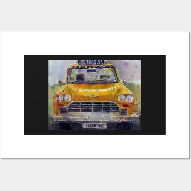 Checker Taxi Cab Wall Art by dfrdesign